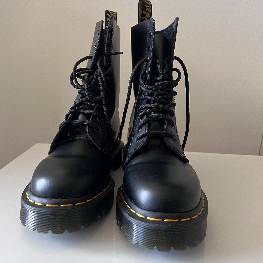 Dr. Martens Leather Boots, Women's Size 8